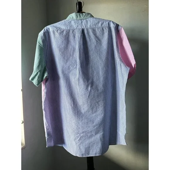 NWT POLO RALPH LAUREN Men's XL RL Prepster Classic-Fit Seersucker Shirt UNTUCKED - Picture 5 of 5
